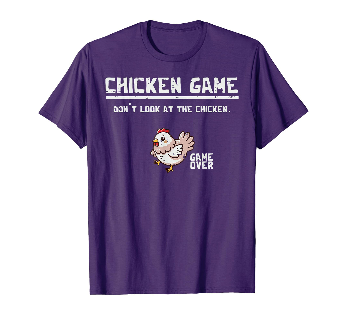 Chicken Game Over Funny Saying Gamer Humor Men Women Kids T-Shirt