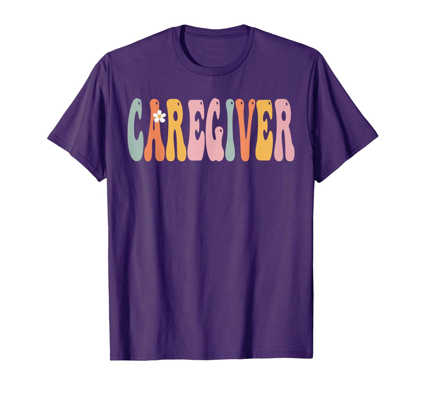 Caregiver Week Groovy Appreciation Day For Women For Work T-Shirt