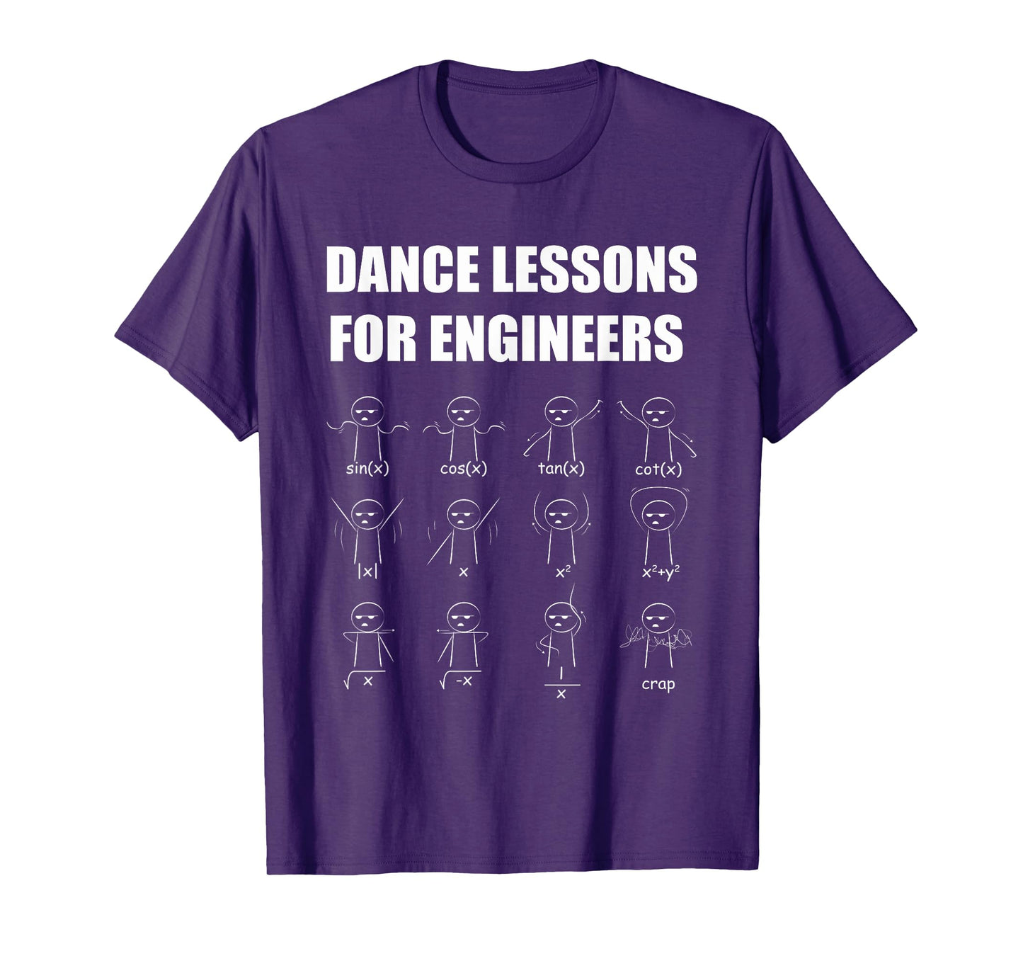Minimalist Funny Dance Lessons for Engineers Math Dancing T-Shirt