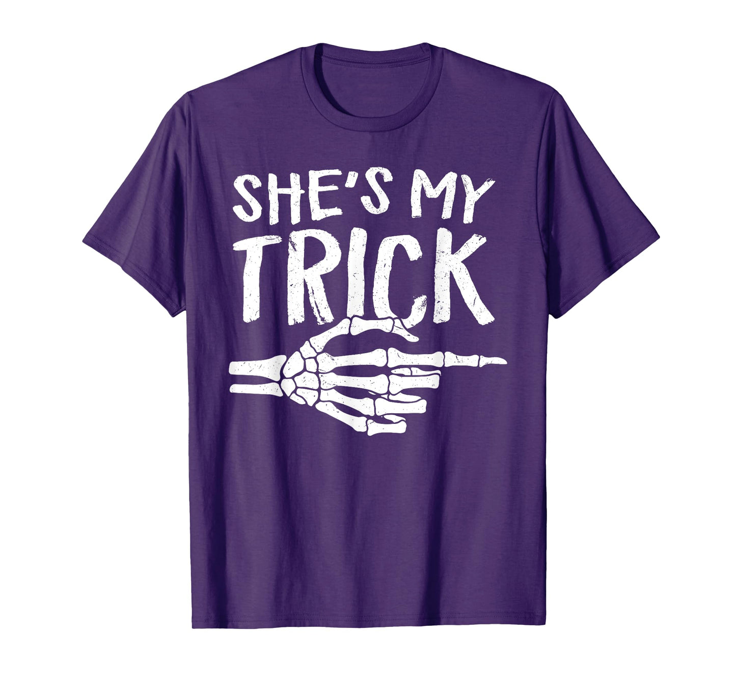 She's My Trick Matching Couple Halloween Costume Boyfriend T-Shirt