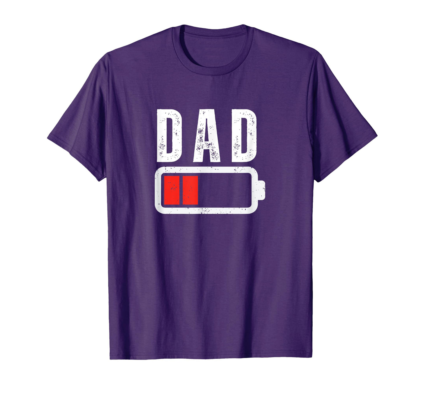 Low Battery Dad Mom Low Battery Drained Funny Sarcastic T-Shirt