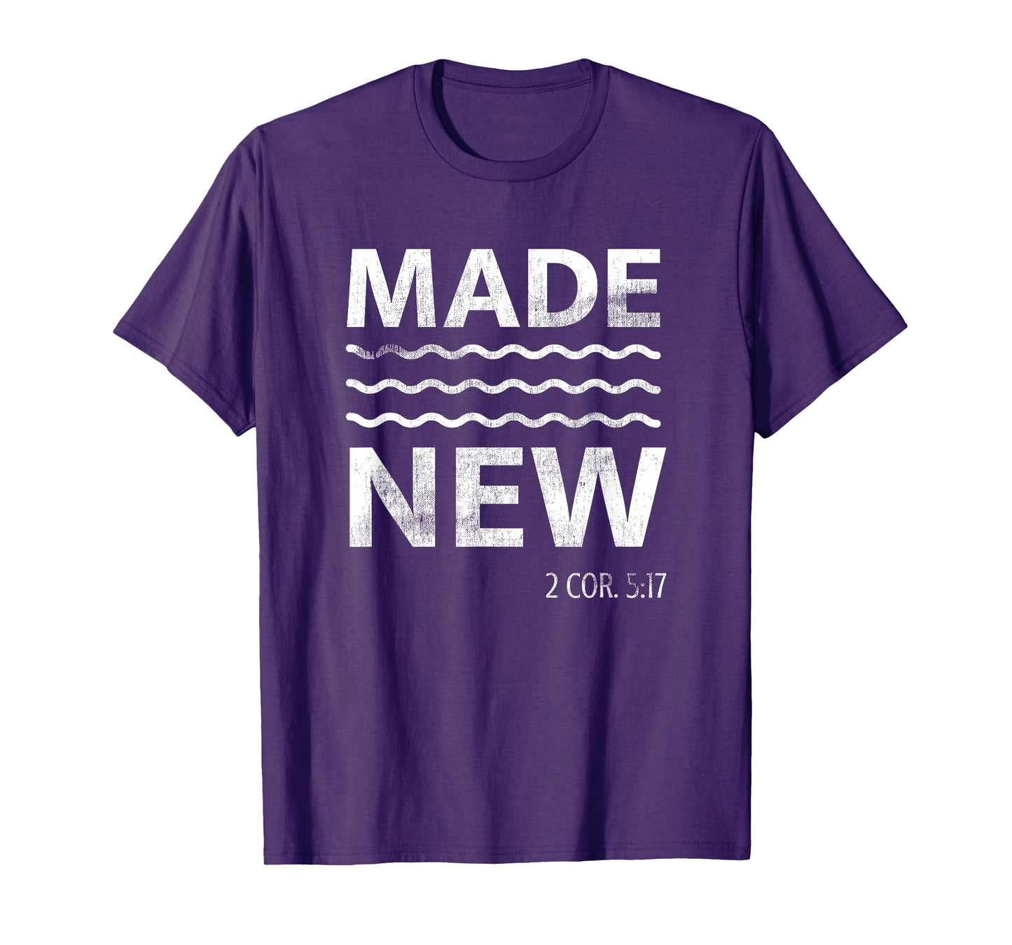 Christian Baptism Adult Christian Bible Verse Made New T-Shirt