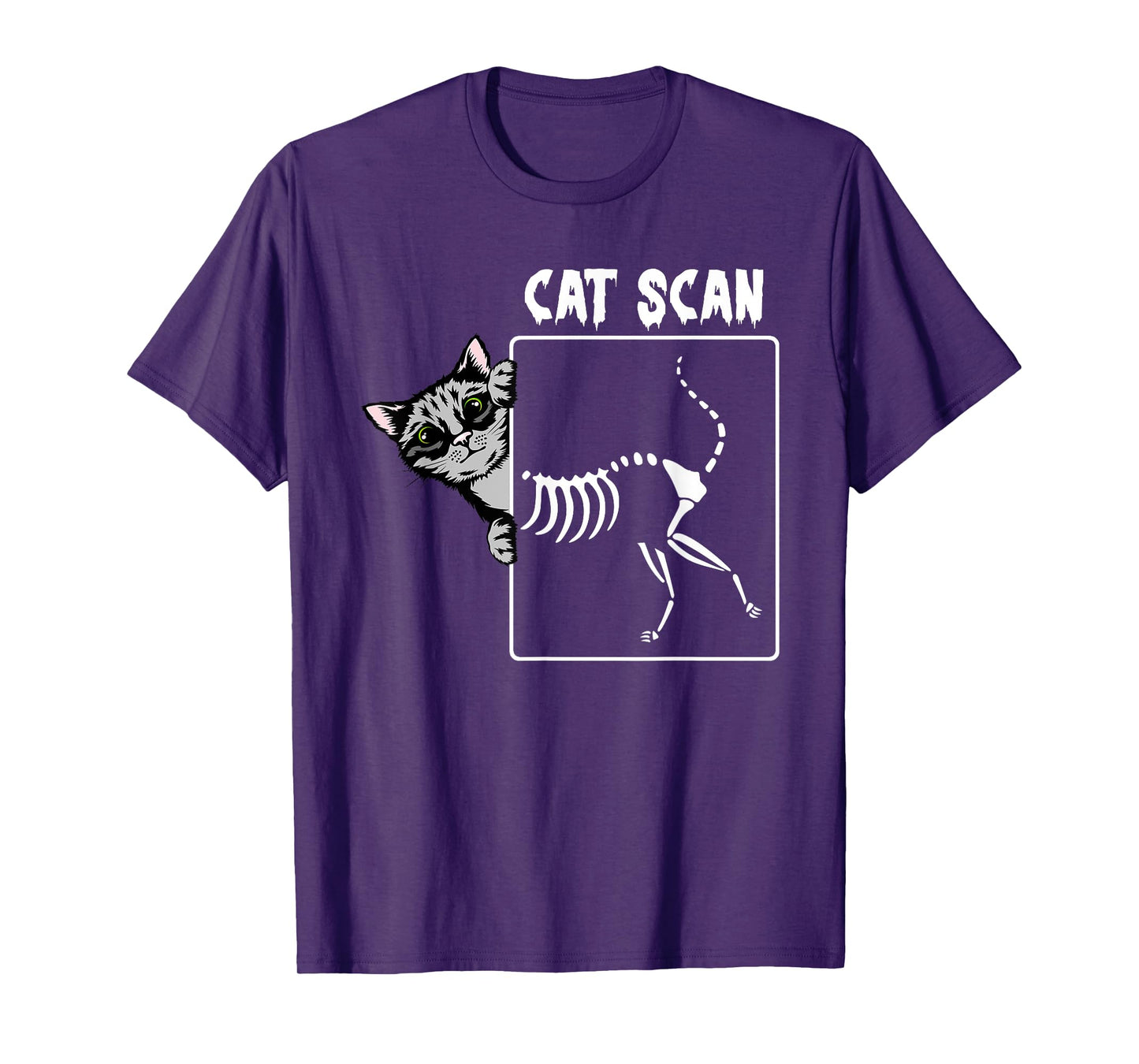 Cat Scan CT Funny Cat X Ray Pun Meme Rad Tech Cat Lover T-Shirt for Men Women Girls Kids