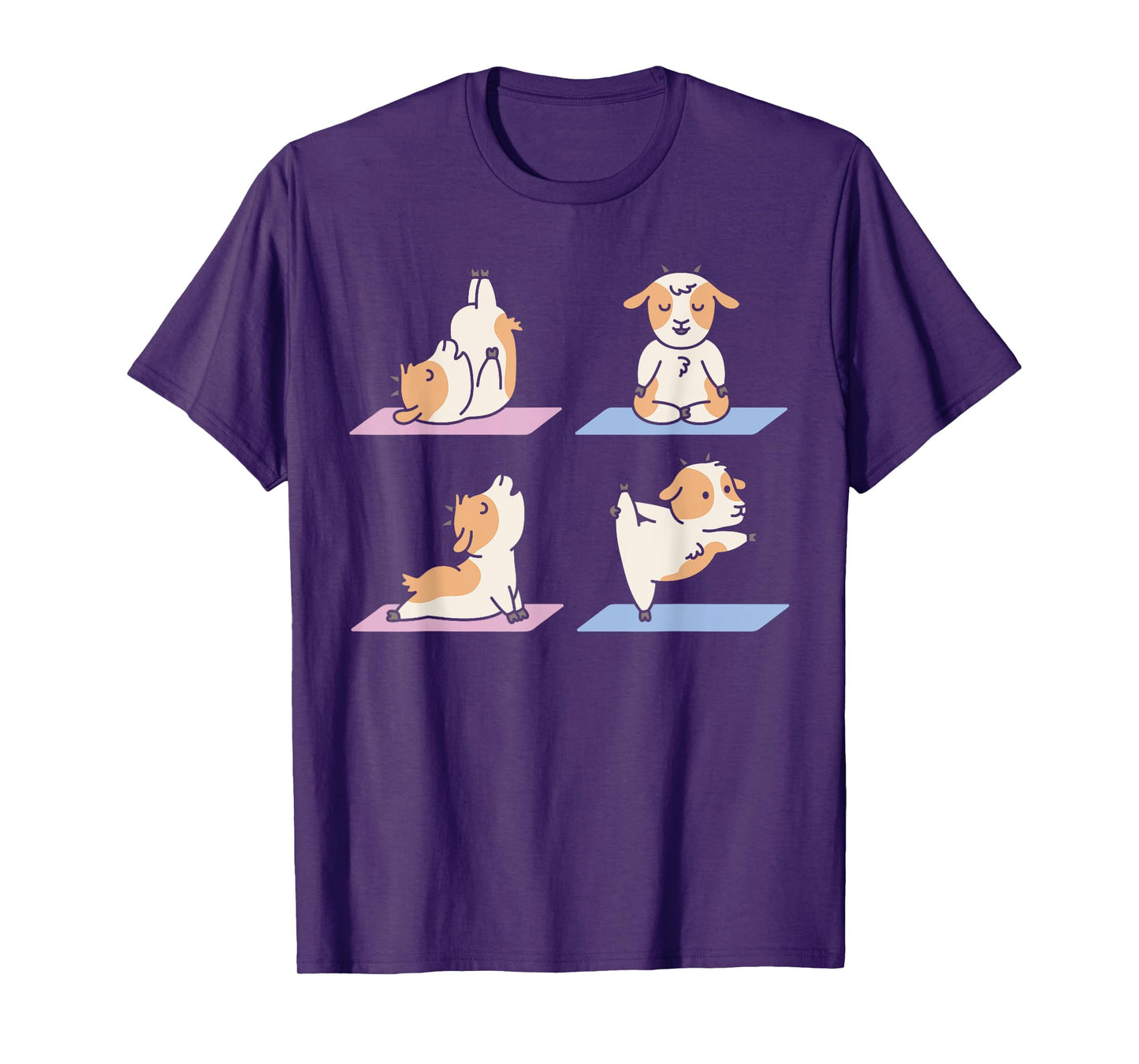 Goat Cute Yoga Animal Poses Yogi Goat Yoga T-Shirt