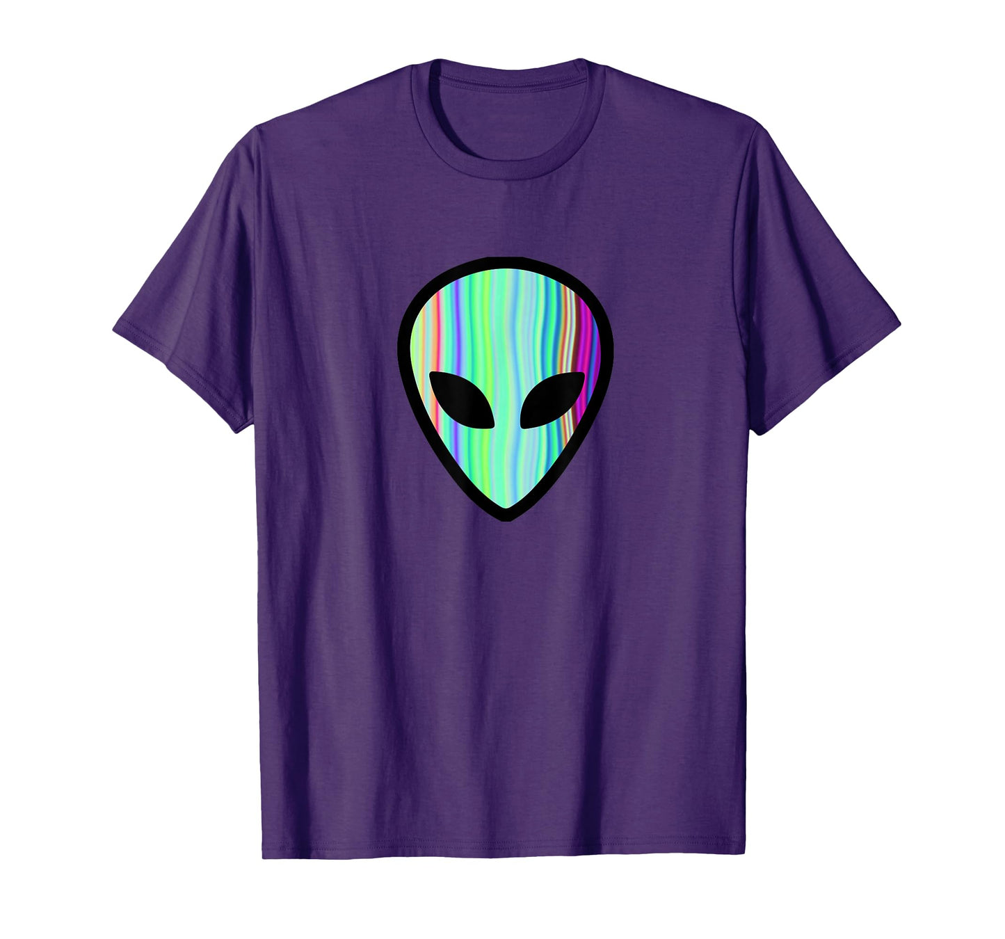 Alien Head - Holographic Cute UFO Tshirt Tee T-Shirt