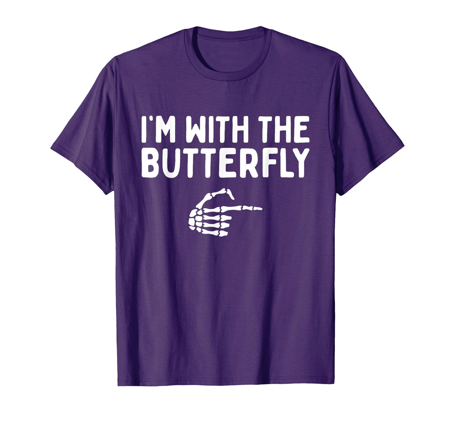 I'm With The Butterfly Halloween Costume Matching Couples T-Shirt