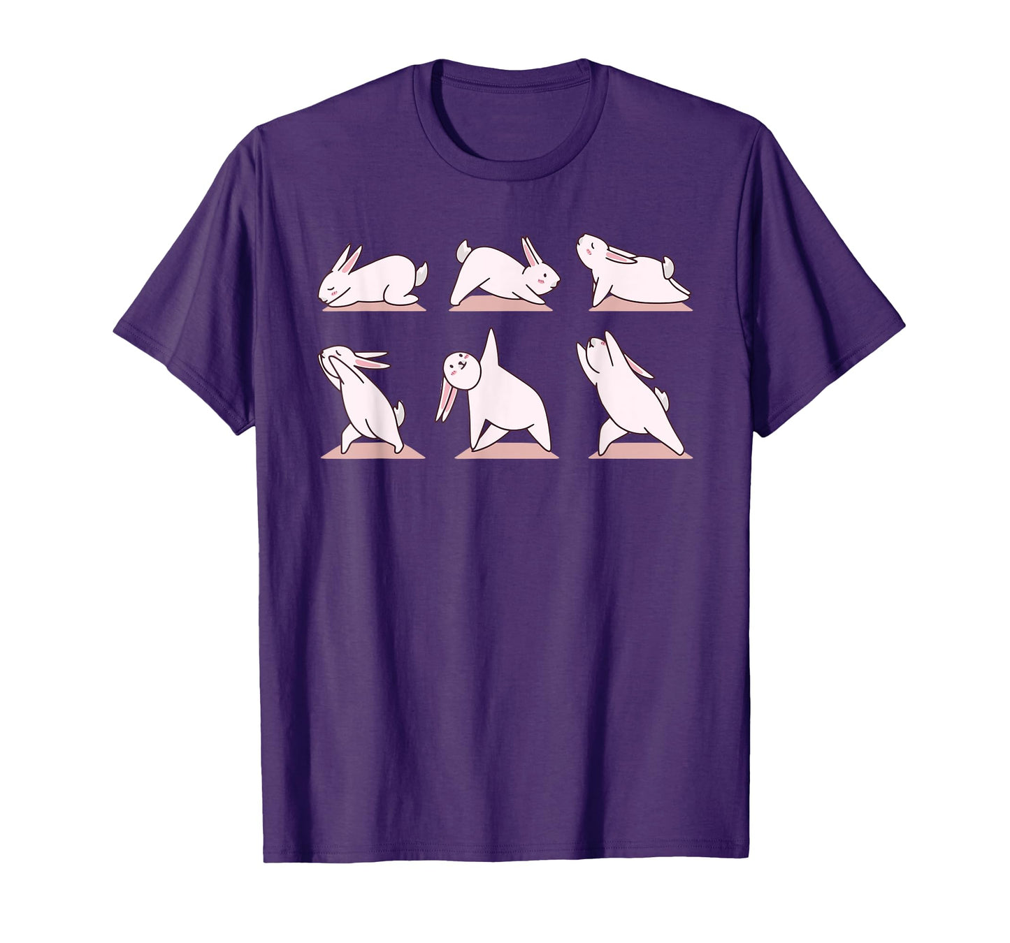 Cute Bunny Yoga Rabbit Poses and Meditation funny T-Shirt