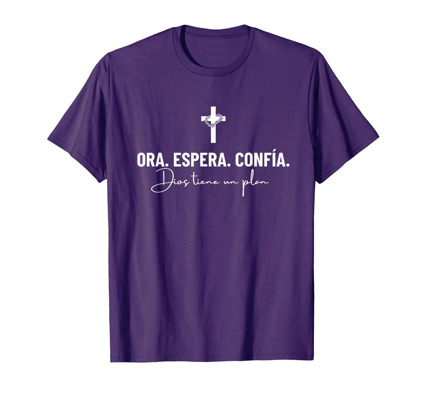 Ora Espera Confía Dios Tiene Un Plan Fe Cristiana Cristianos T-Shirt