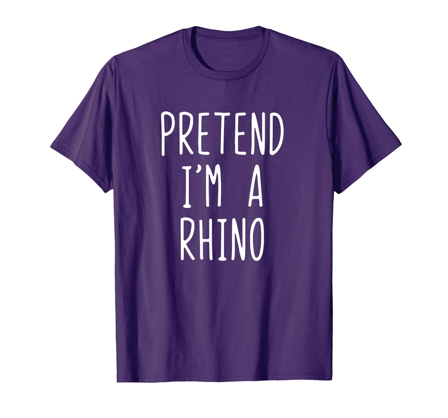 Pretend I'm A Rhino Costume Halloween Lazy Adult Rhinoceros T-Shirt