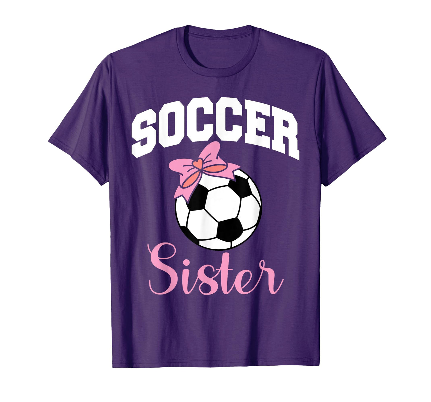 Soccer Sister Cute Bow Soccer Ball T-Shirt