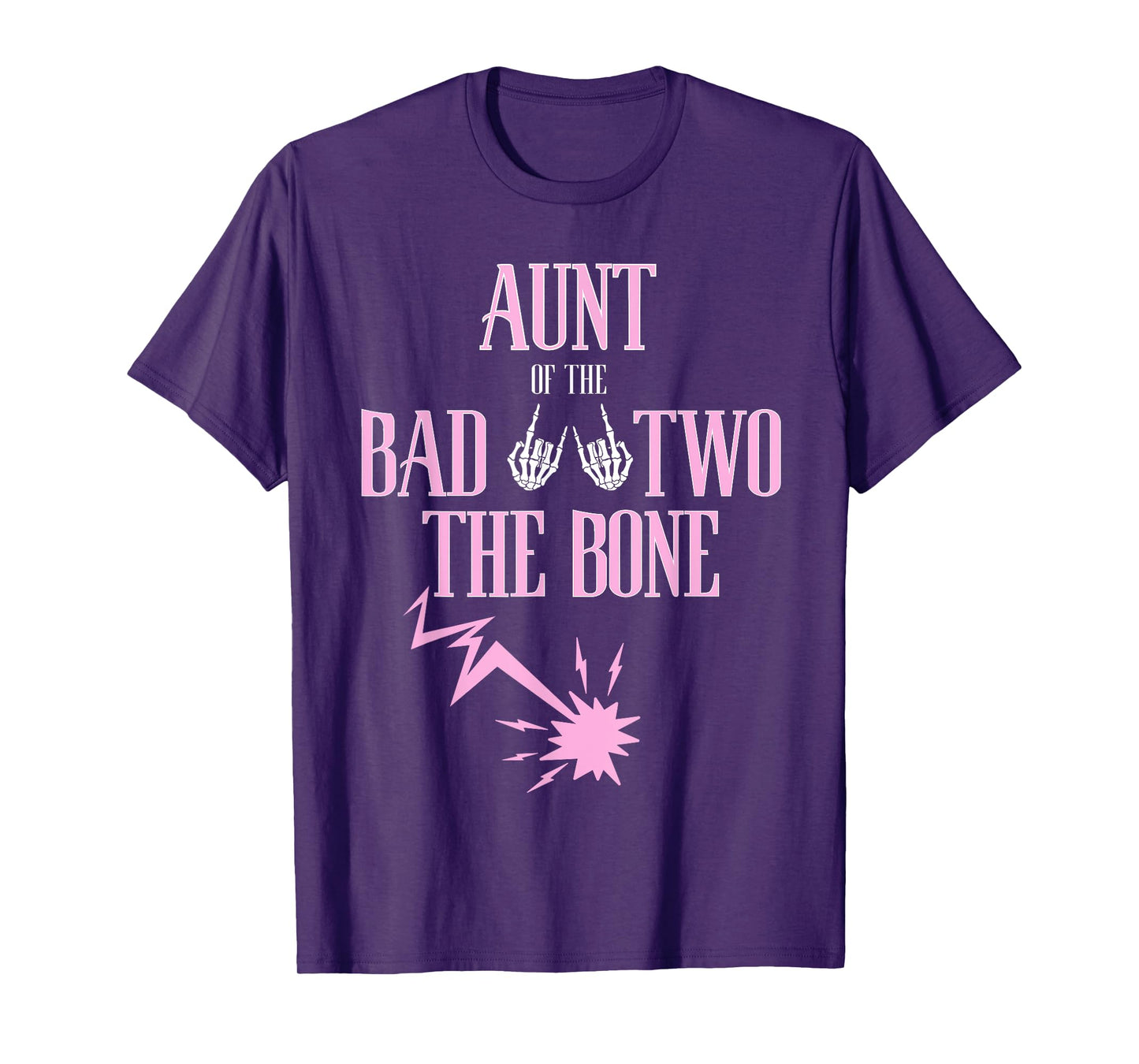 Aunt of the Bad Two The Bone Rock-and-Roll 2nd Birthday T-Shirt