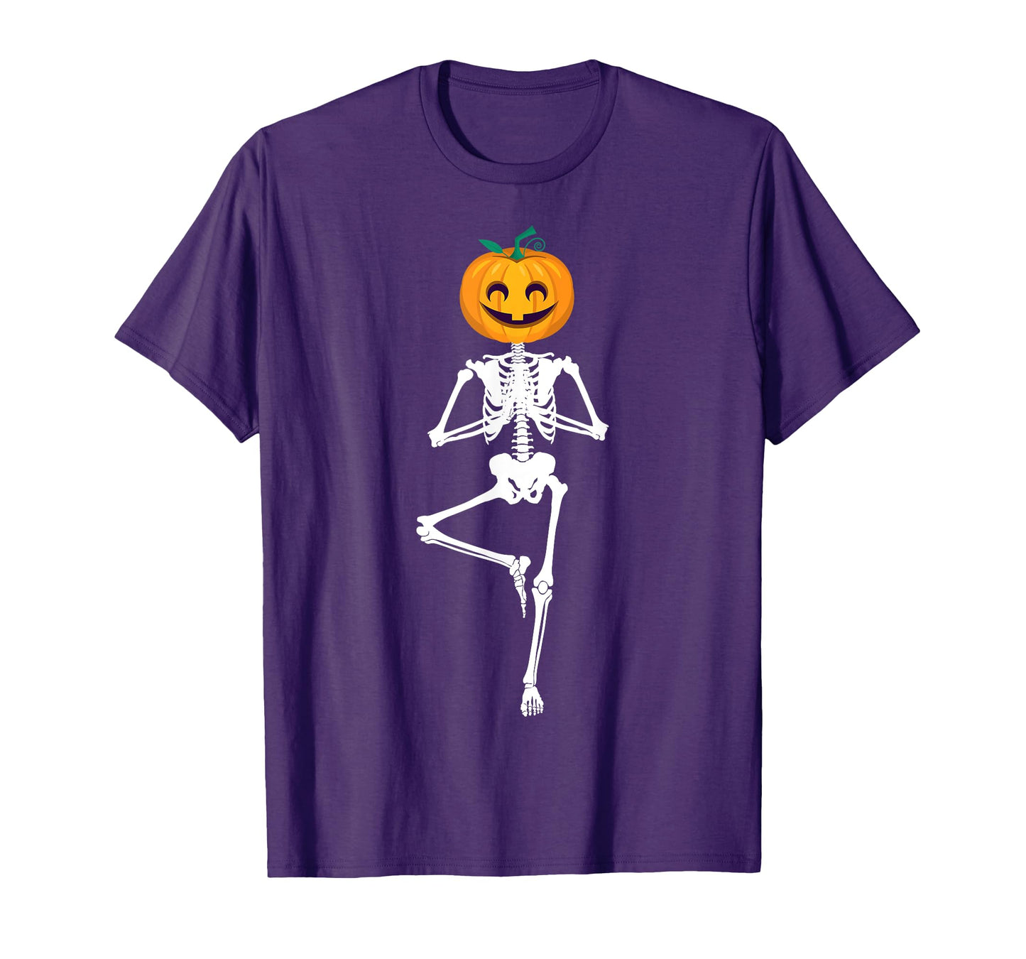 Halloween Pumpkin skeleton Yoga Zen Meditation Gift idea T-Shirt