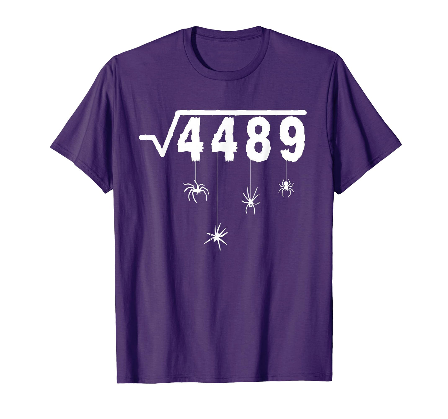 67 Meme Math Teacher 6 7 Halloween Spiders Square Root 4489 T-Shirt