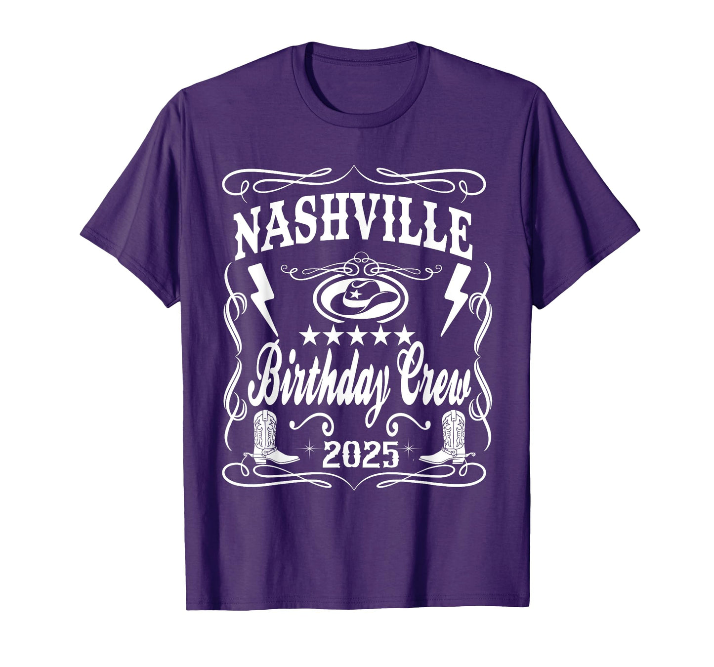 Nashville Birthday Bash 2025 Whiskey Theme T-Shirt