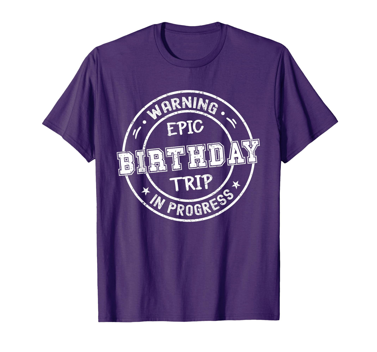 Funny Matching Warning Epic Birthday Trip 2025 In Progress T-Shirt