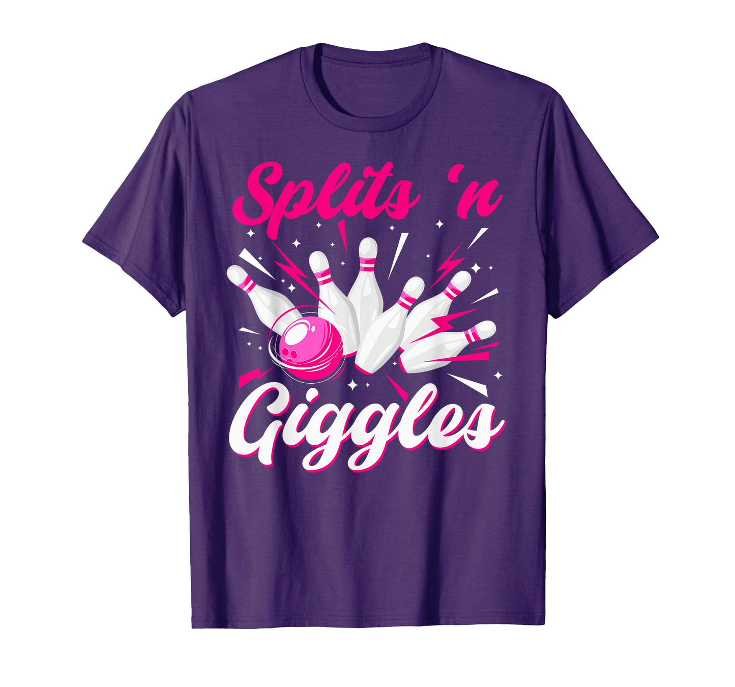 Funny Splits 'n Giggles Bowling Team Cute Bowler Women Girls T-Shirt
