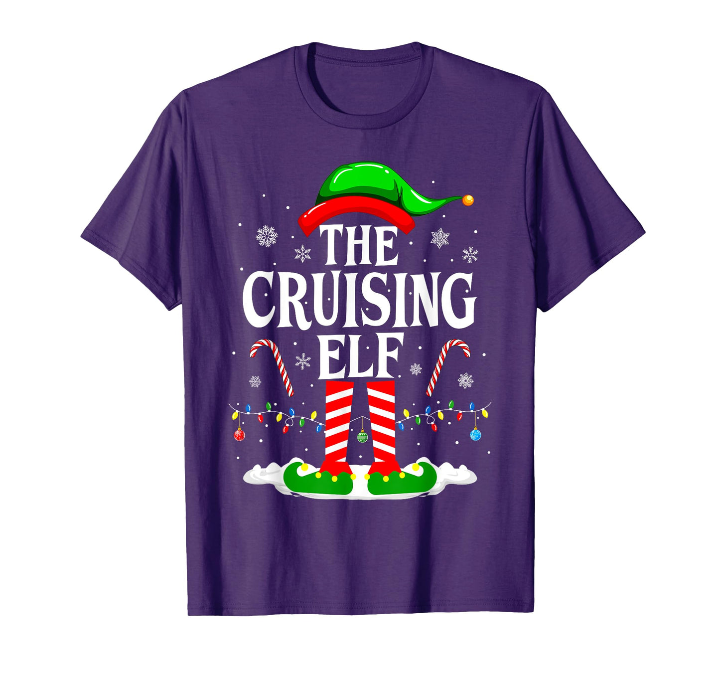 The Cruising Elf Xmas Funny Matching Family Cruise Christmas T-Shirt