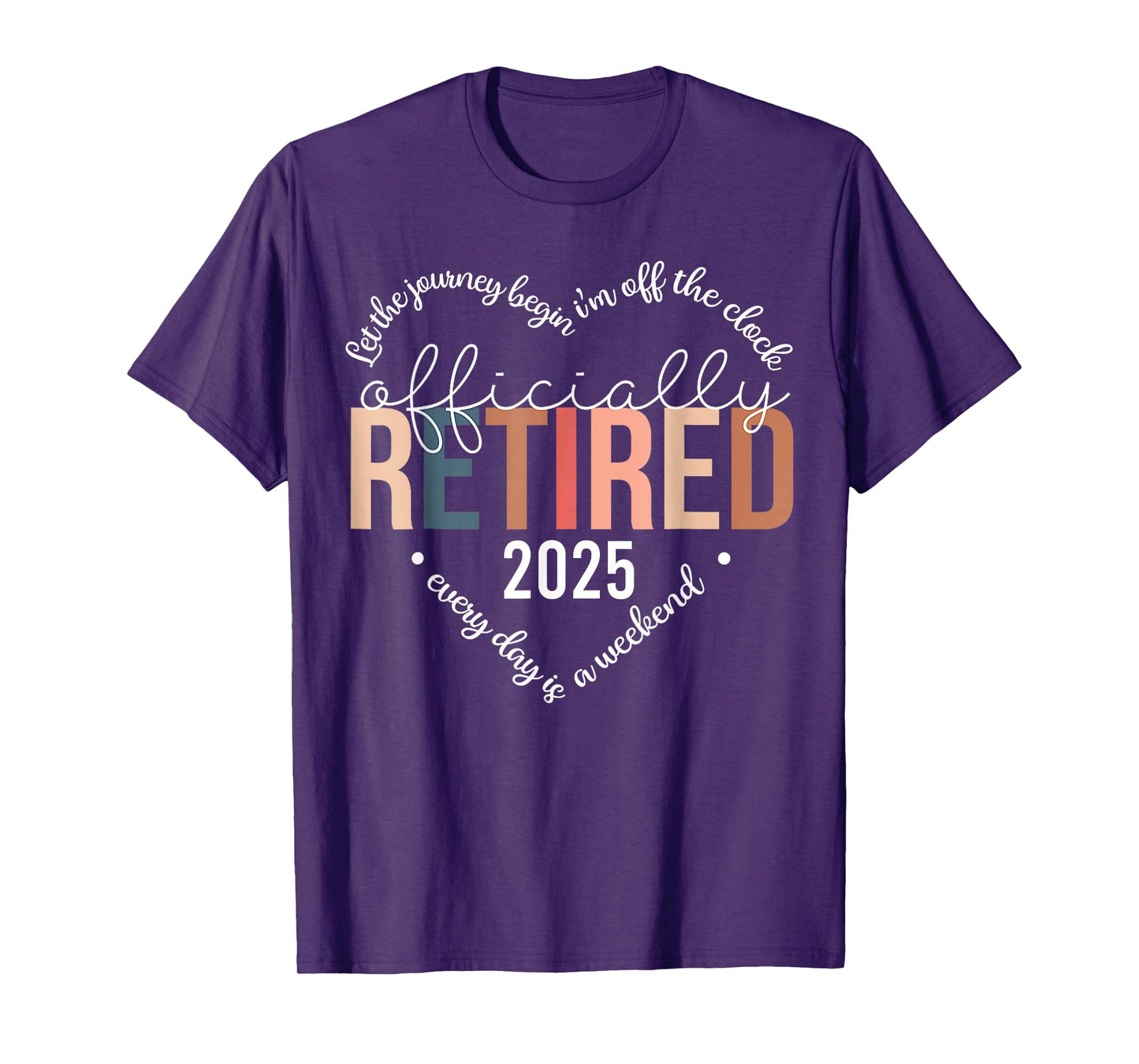 Officially Retired 2025 Heart Shirt for Women Retirement T-Shirt