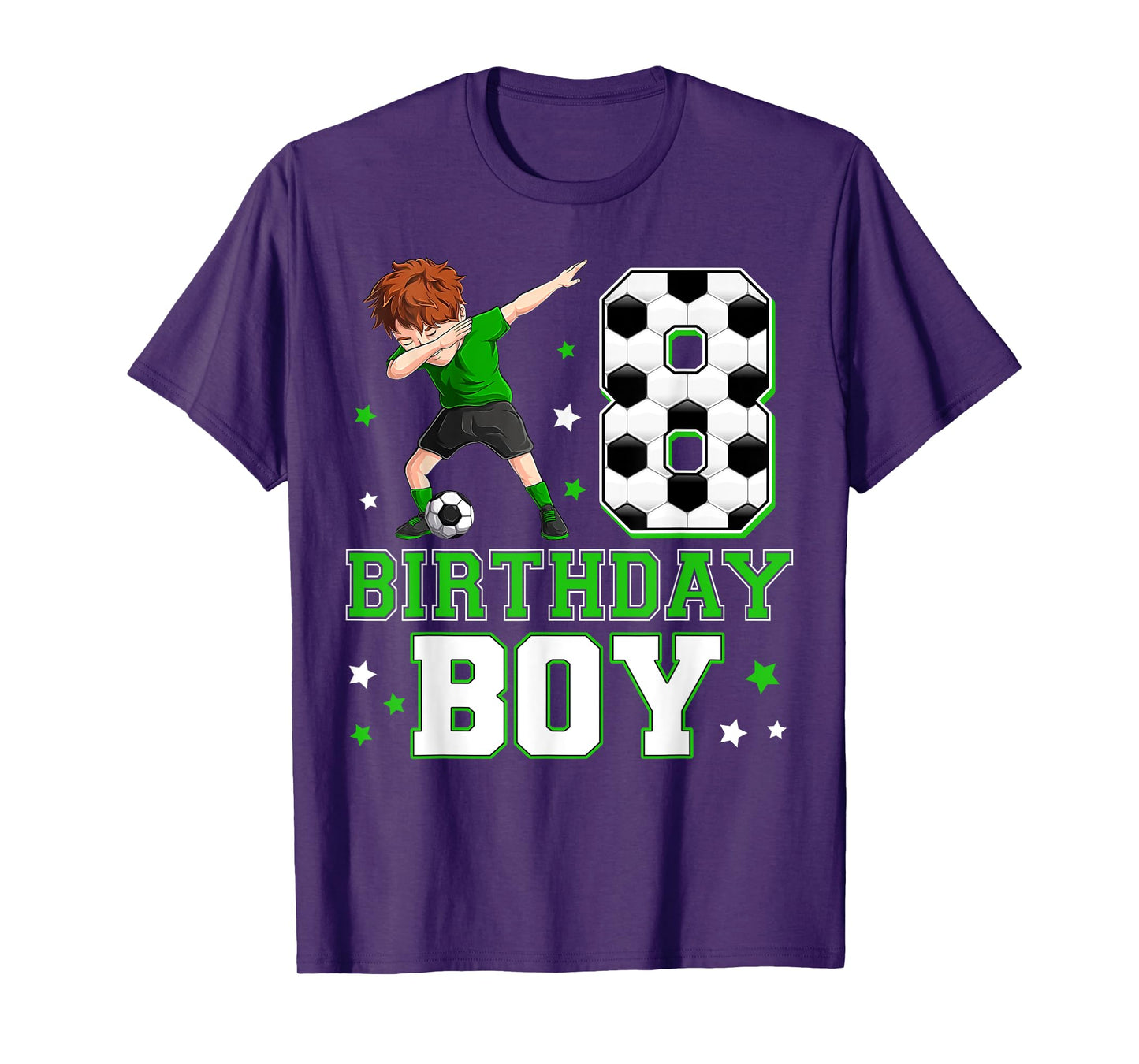Kids 8th Birthday Boy Soccer 8 Year Old 9yr Boys Party T-Shirt