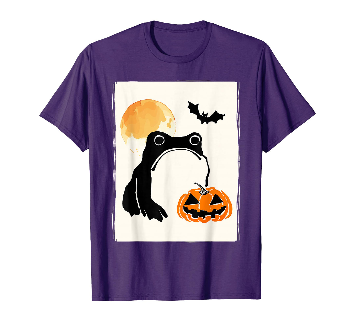 Grumpy Frog Japanese Art Men Women Kids Funny Halloween T-Shirt