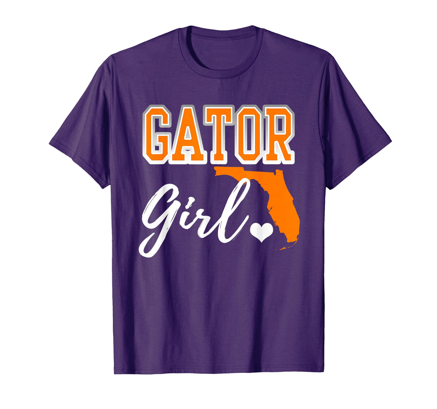 Gator Girl Florida Heart Map Shape Souvenir Gift for Women T-Shirt