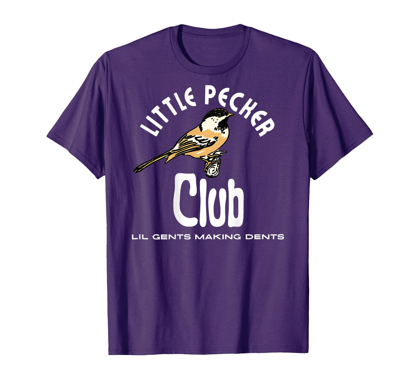 little pecker club Black Humor Club T-Shirt Unisex-Adults Small Short Sleeve Crew Neck Loose Fit Polyester 100% Imported