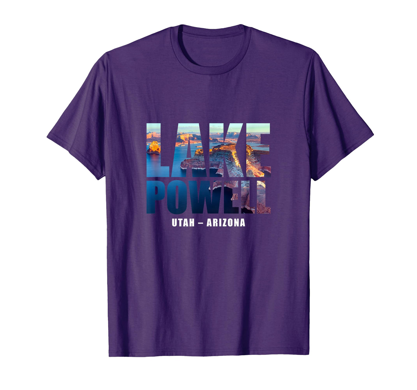 Lake Powell Landscape Inside Bold Letters Travel Souvenir T-Shirt