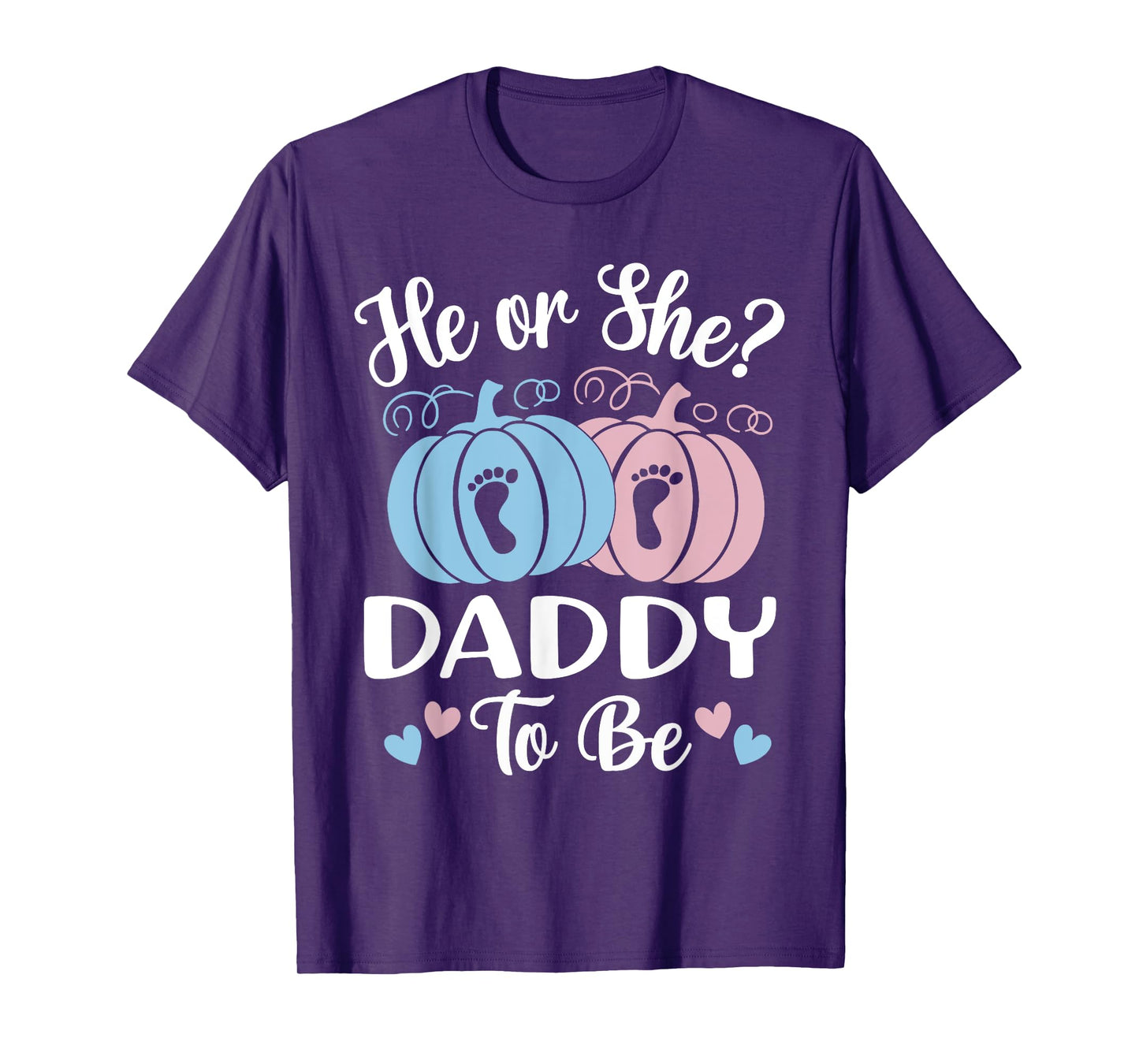 Halloween He or She Daddy to Be Pumpkin T-Shirt