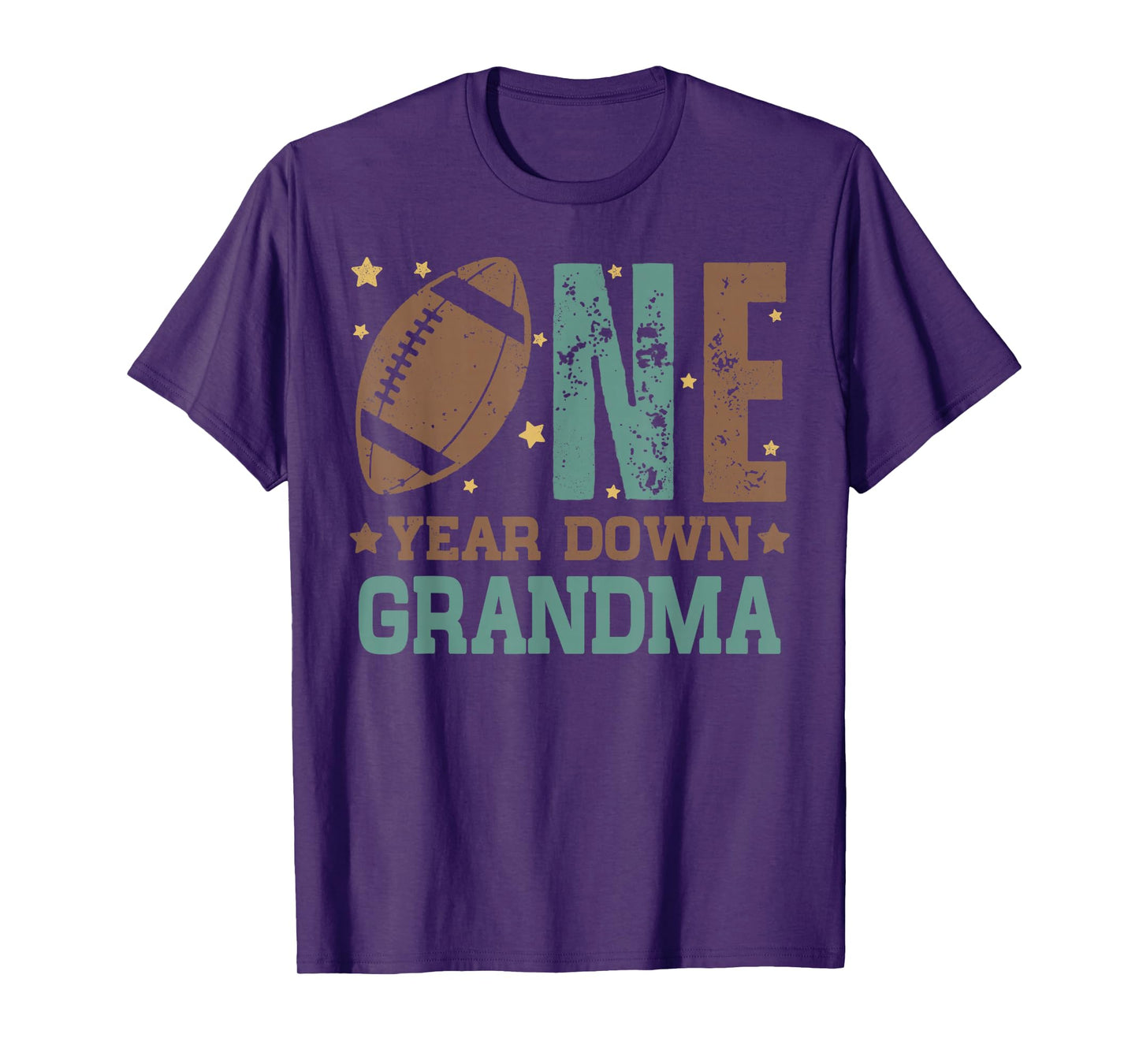 Grandma of the 1 Year old Football 1st Year Down Birthday T-Shirt