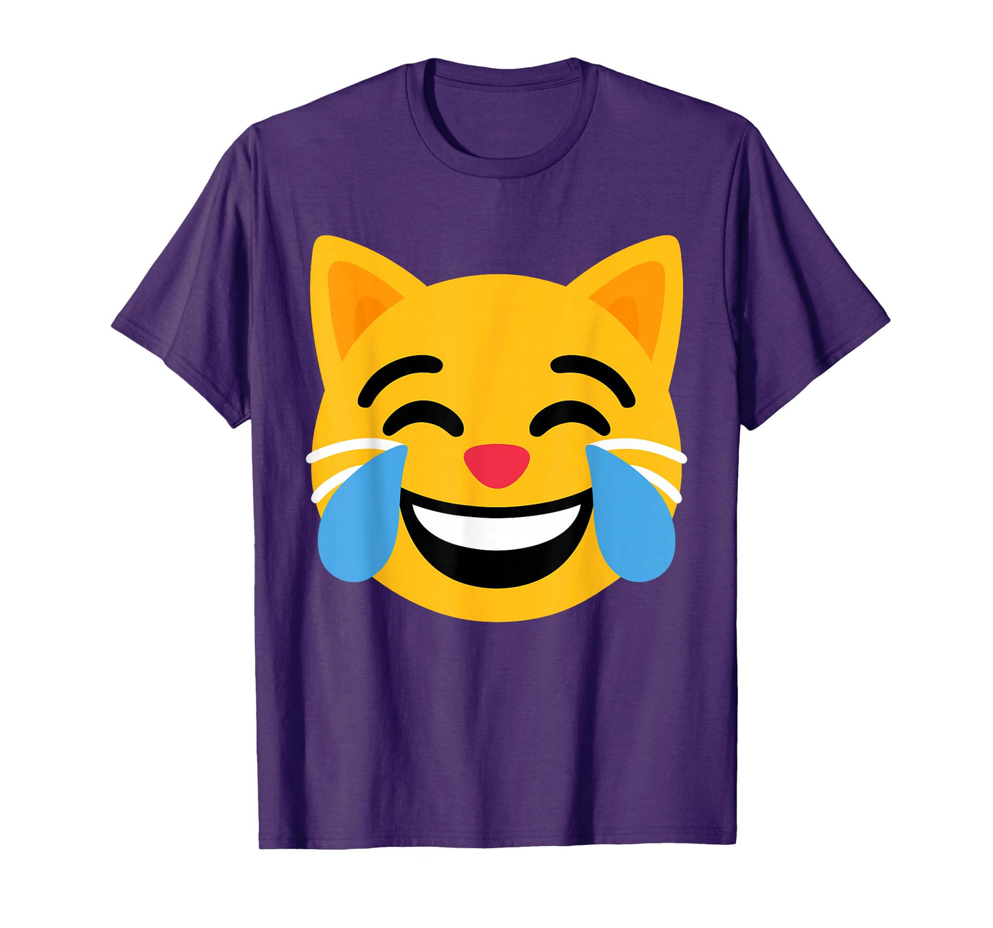Funny Emoticon Cat with Laughing Tears Face T-Shirt