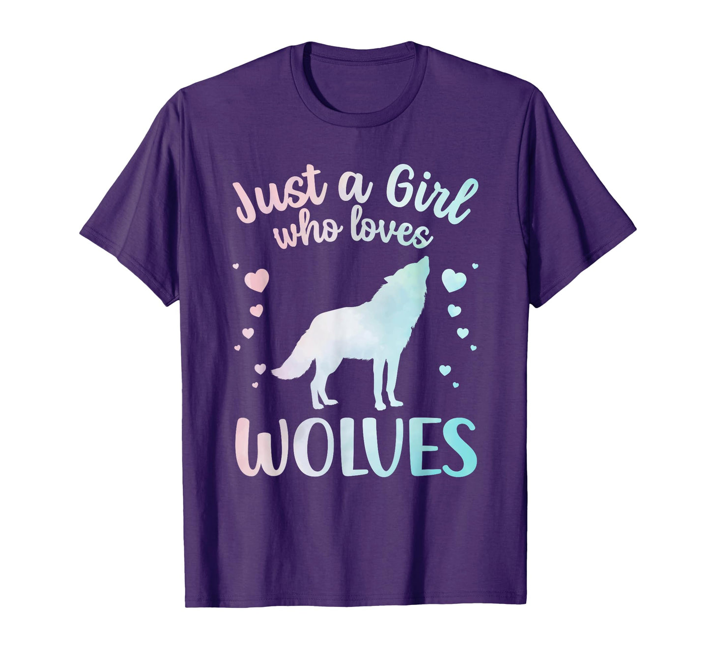 Cute Wolf Art for Women Girls Wof Pack Wolves Wolf Lover T-Shirt