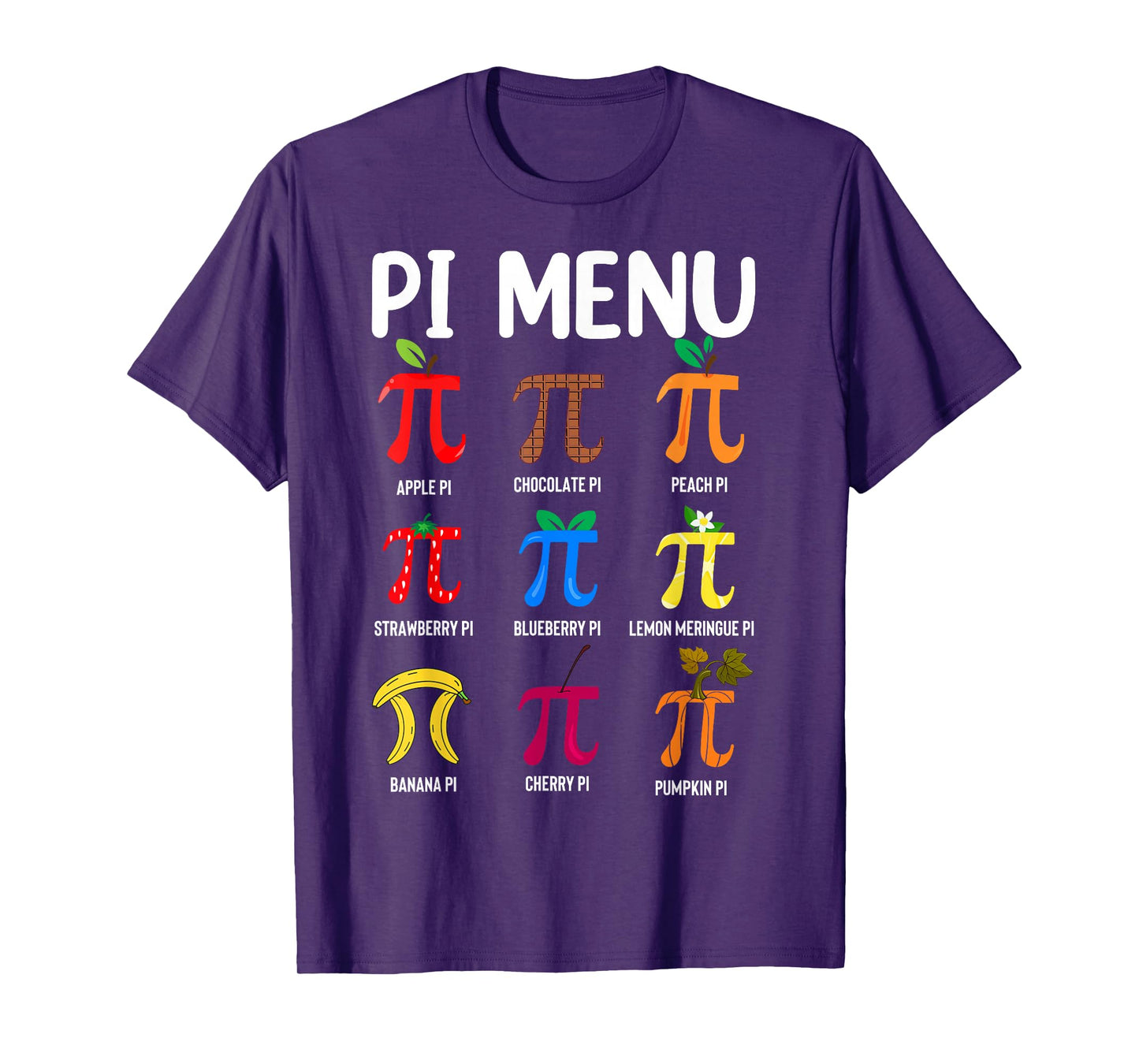 Pi Menu 3.14 Pi Symbol - Math Teacher Happy Pi Day T-Shirt
