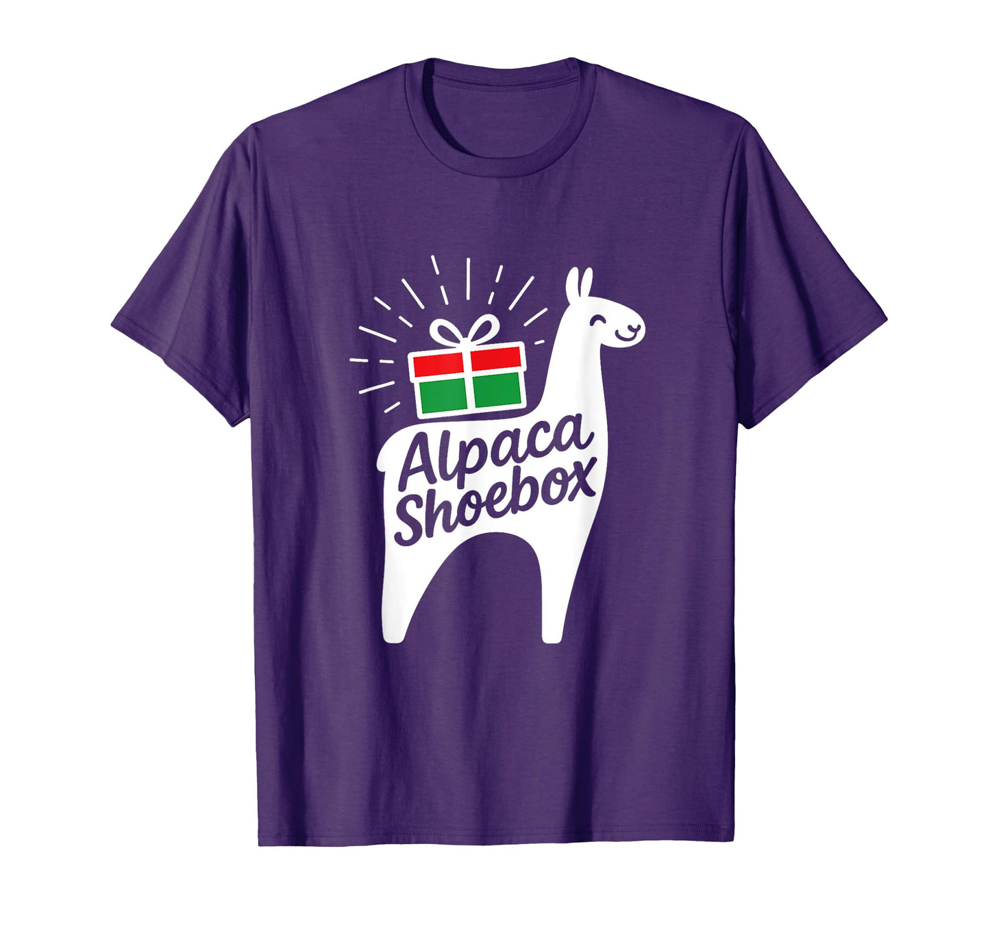 Alpaca Shoebox Christmas Child Giving T-Shirt