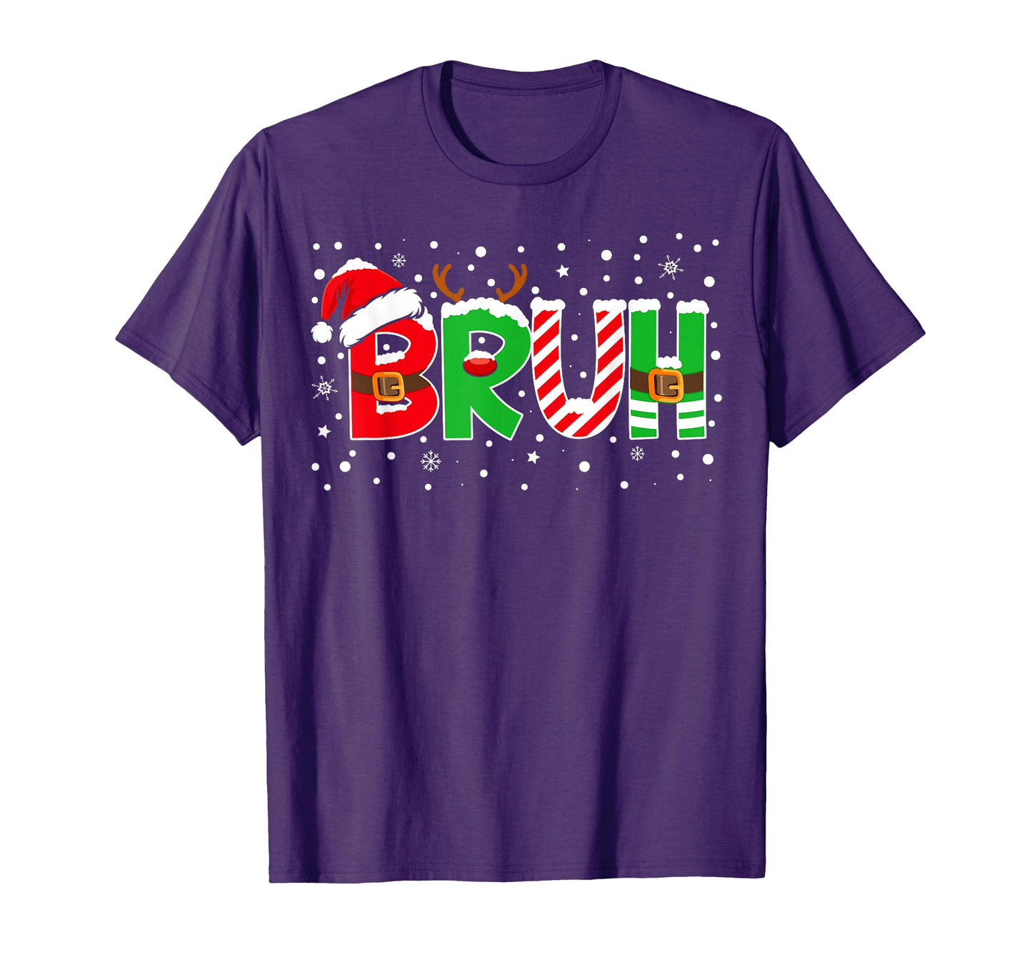 Bruh Funny Saying Bro Teens Boys Kids Christmas Pajamas Xmas T-Shirt