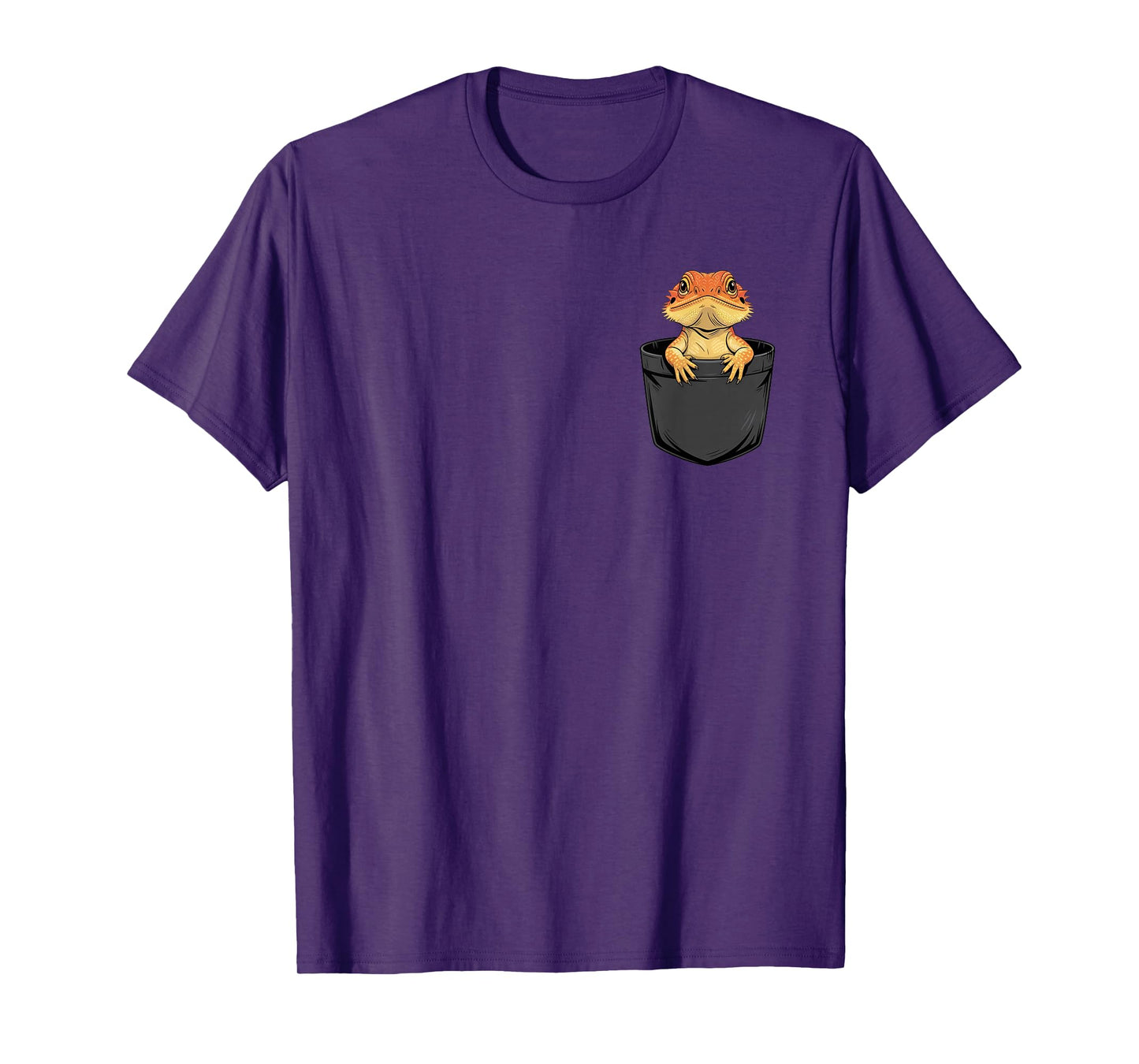 Bearded Dragon in Pocket Cute Reptile Lizard Owner Pet Lover T-Shirt