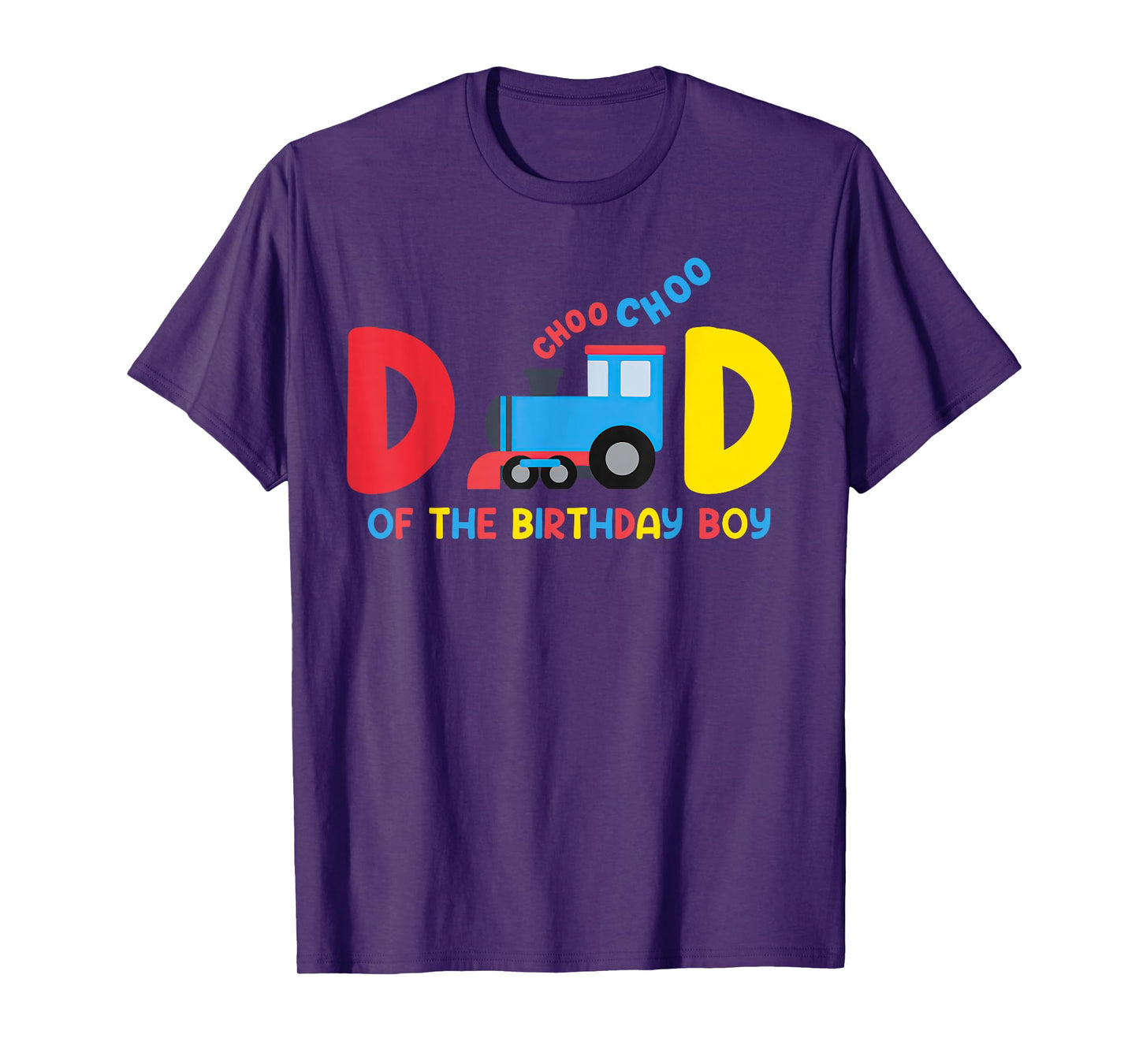 Dad Of The Birthday Boy Choo Choo Train Family Matching T-Shirt