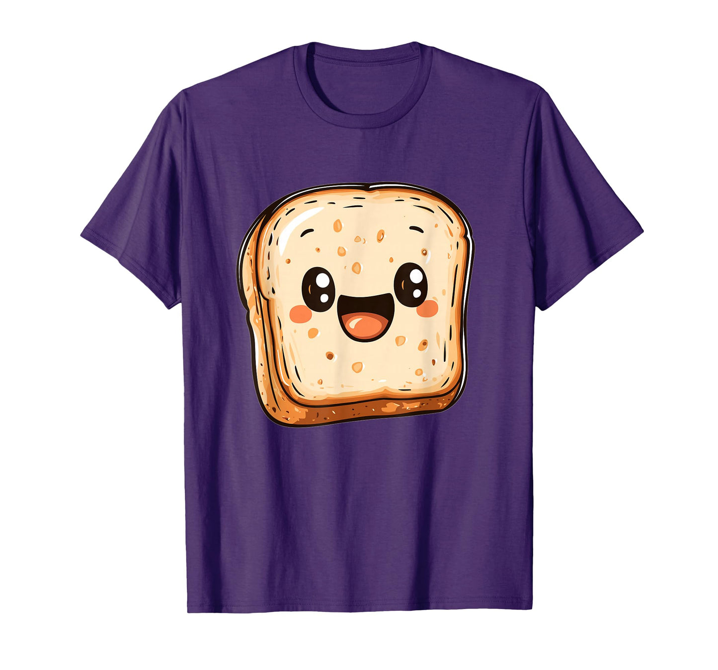 Happy Bread Slice Cartoon Smiling Toast T-Shirt