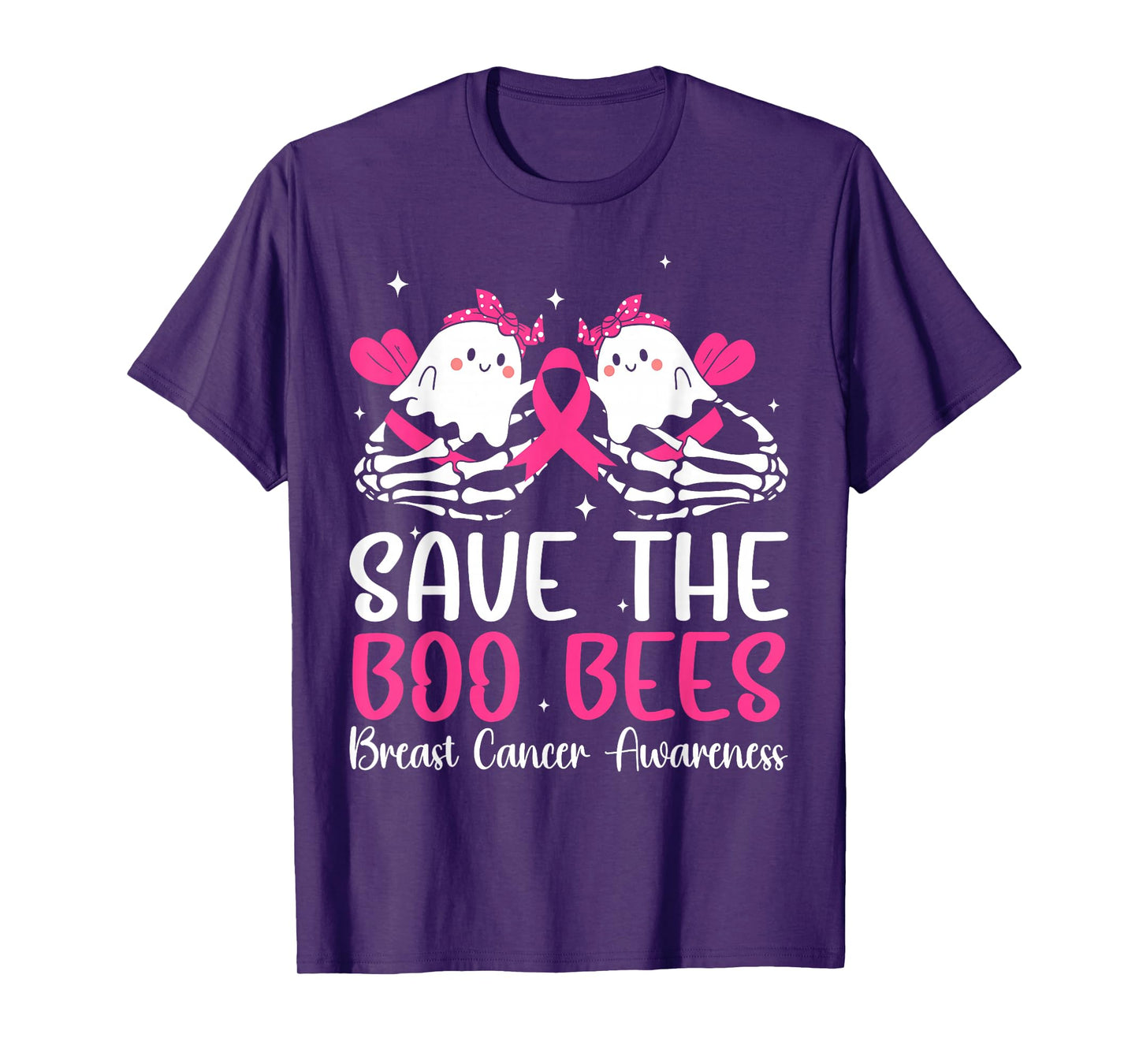 Save The Boobees Boo Bees Breast Cancer Halloween Women T-Shirt