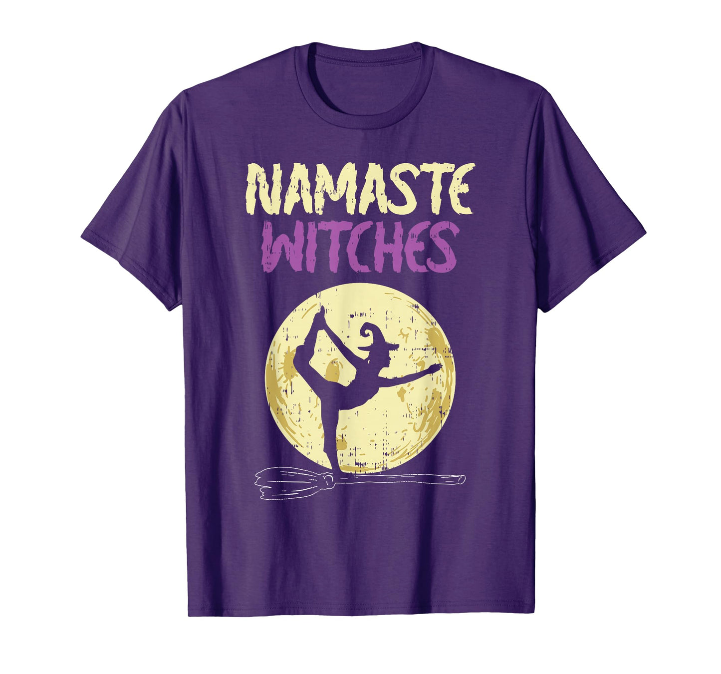 Namaste Witches T-Shirt Halloween Yoga Lover Costume Moon T-Shirt