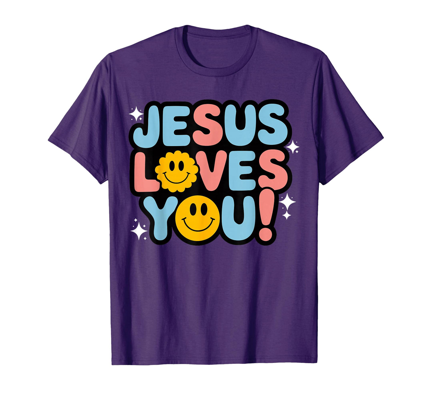 Jesus Loves You Groovy Christian Faith T-Shirt