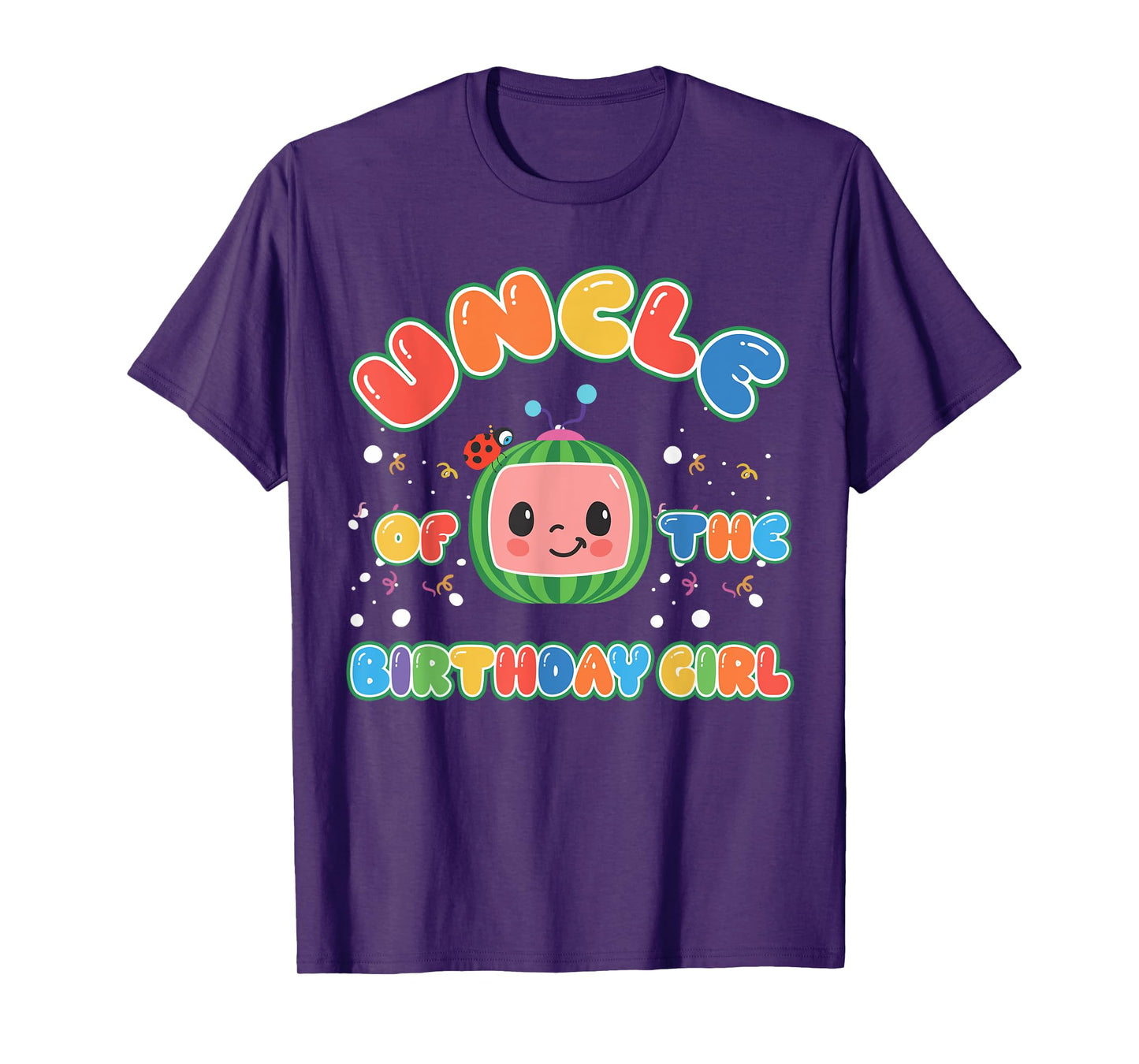 Uncle Of The Birthday Girl Melon Family Matching Funny T-Shirt