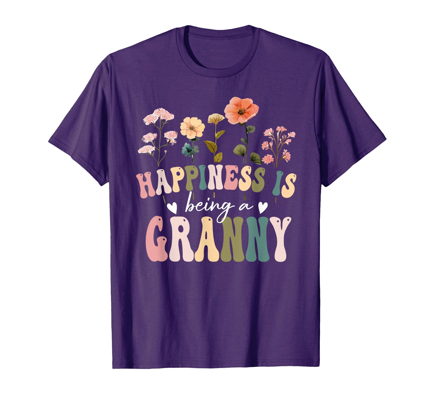 Happiness is Being a Granny Floral Granny Mother's Day T-Shirt