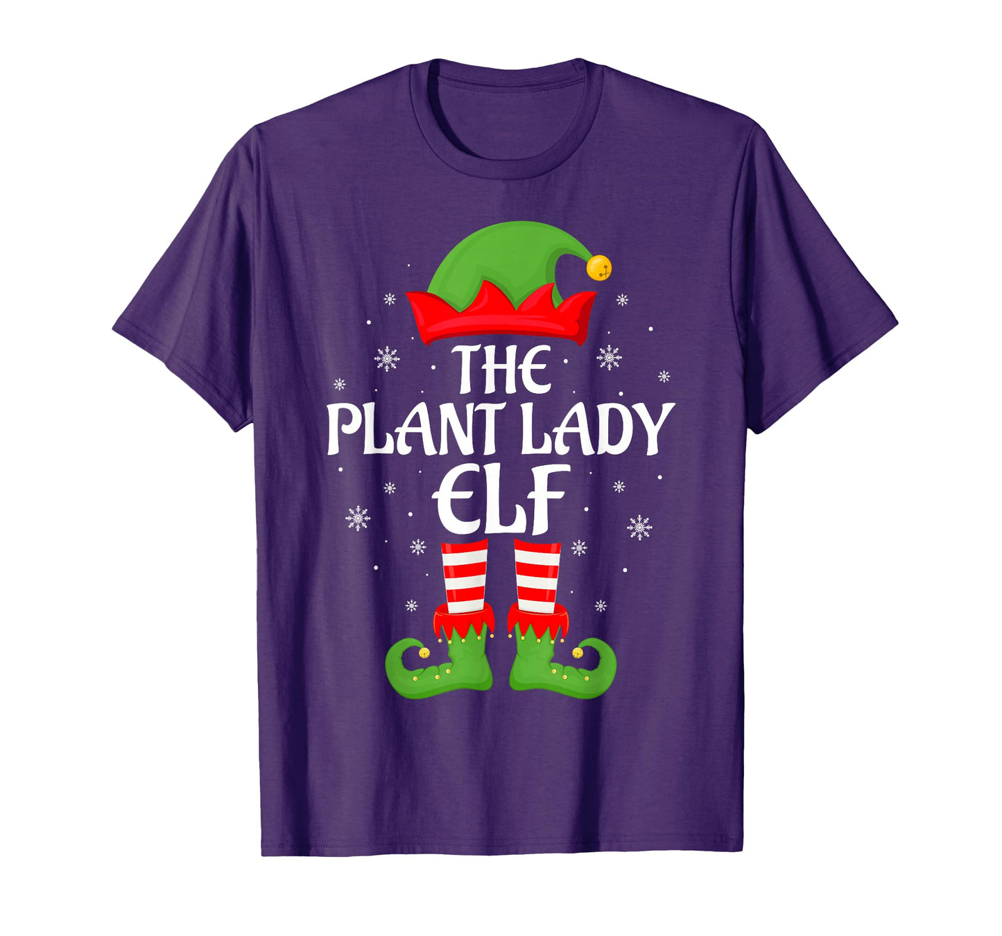 Plant Lady Elf Xmas Family Matching Elf Squad Christmas T-Shirt
