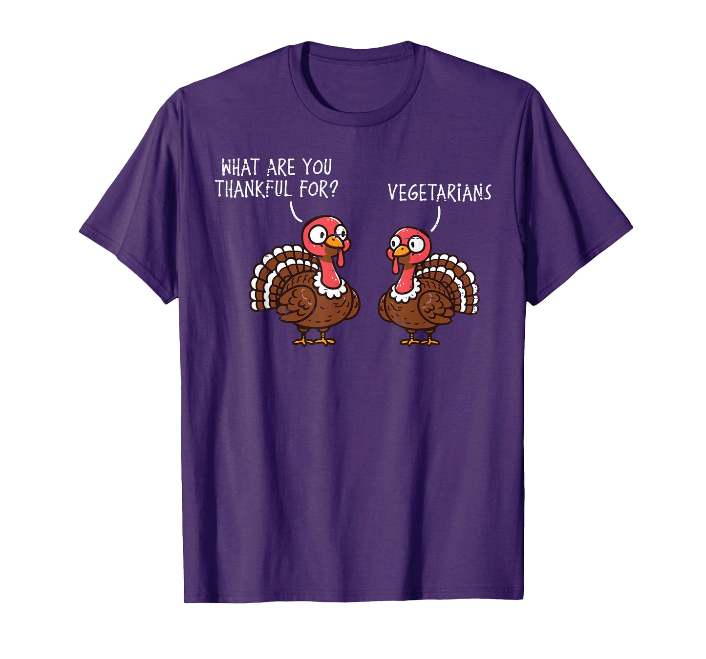 Turkey Thankful For Vegetarian Thanksgiving Men Women Kids T-Shirt