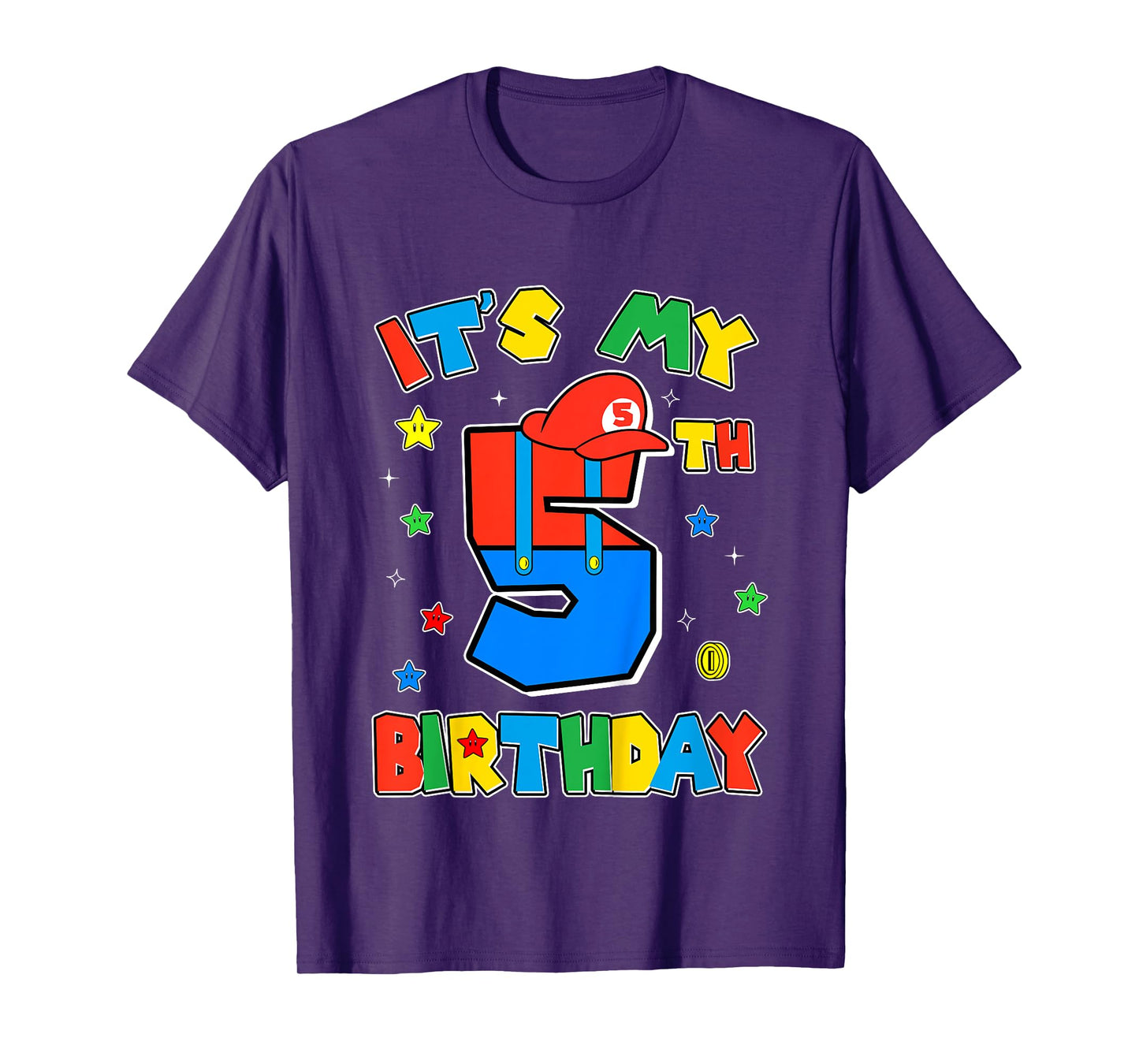Kids 5th Birthday Boy Super Gamer Gaming Theme B-day Party Boys T-Shirt