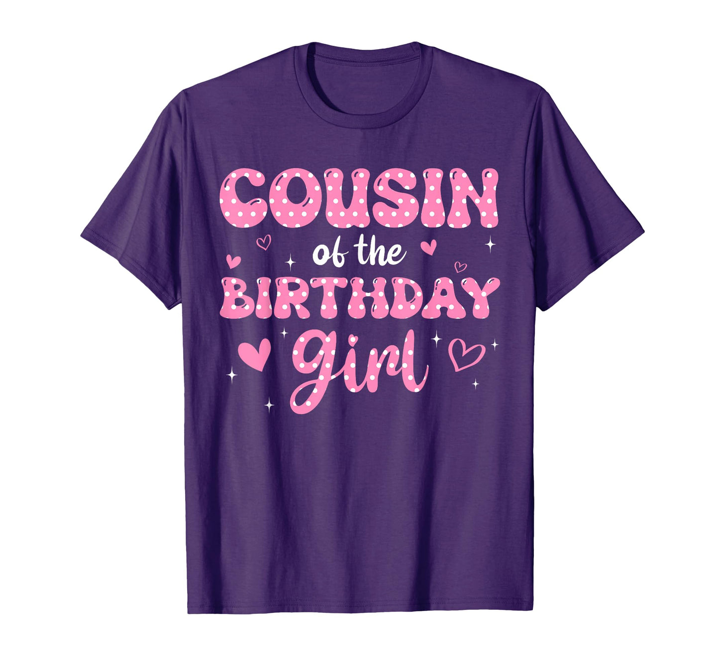 Cousin Of The Birthday Pink Girl Matching Family T-Shirt
