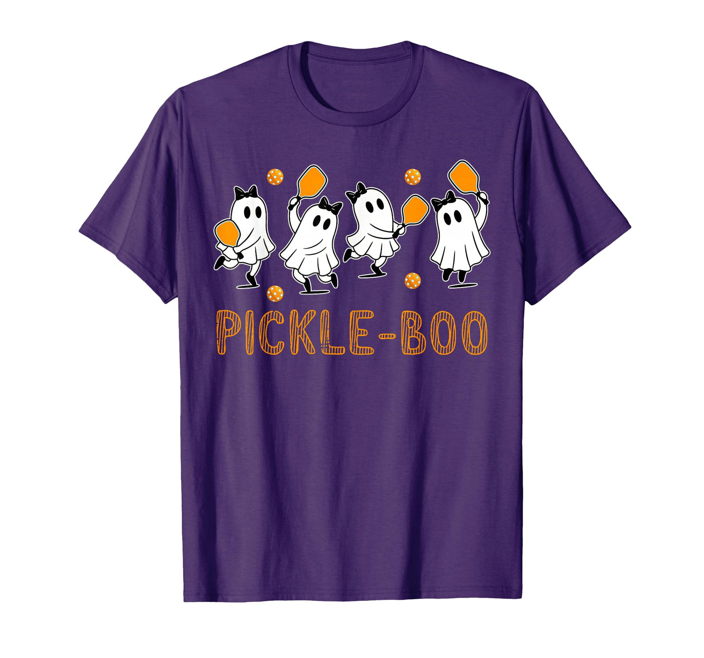 Halloween Pickleball Ghosts Pickle Boo Costume Men Women Kid T-Shirt
