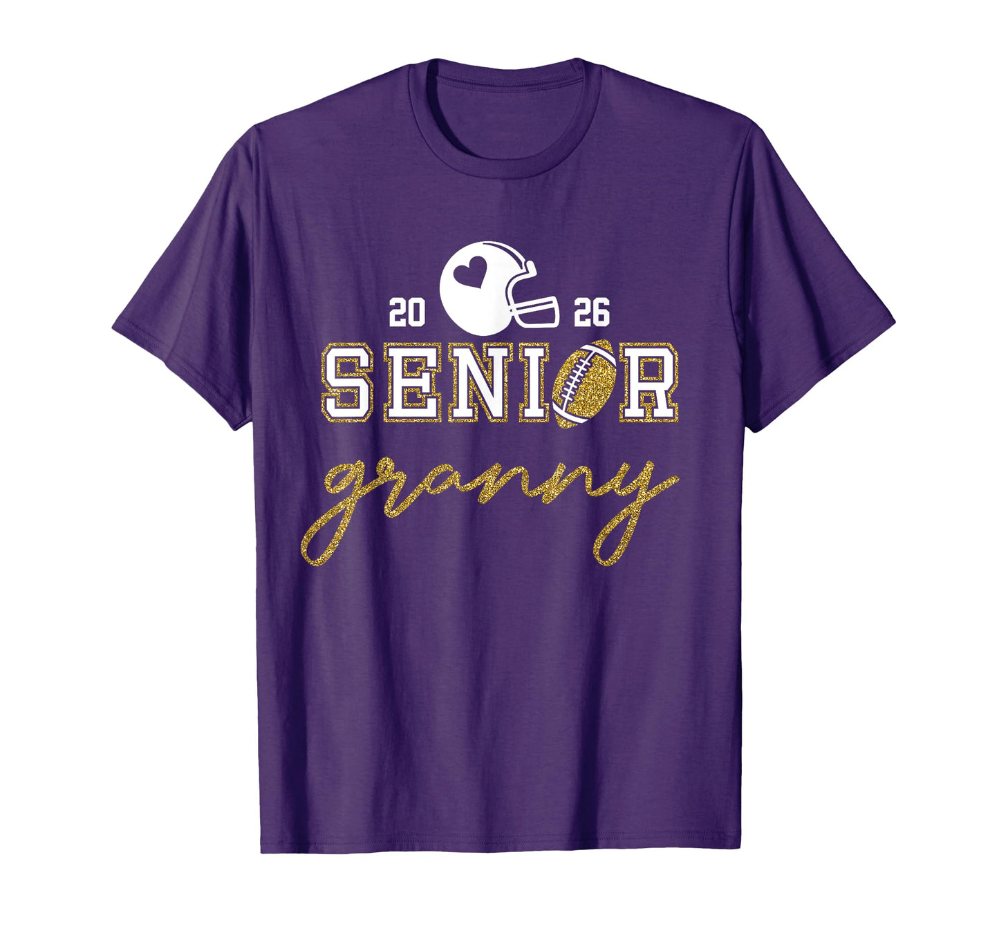 Senior Granny Graduation Football Class of 2026 Family T-Shirt