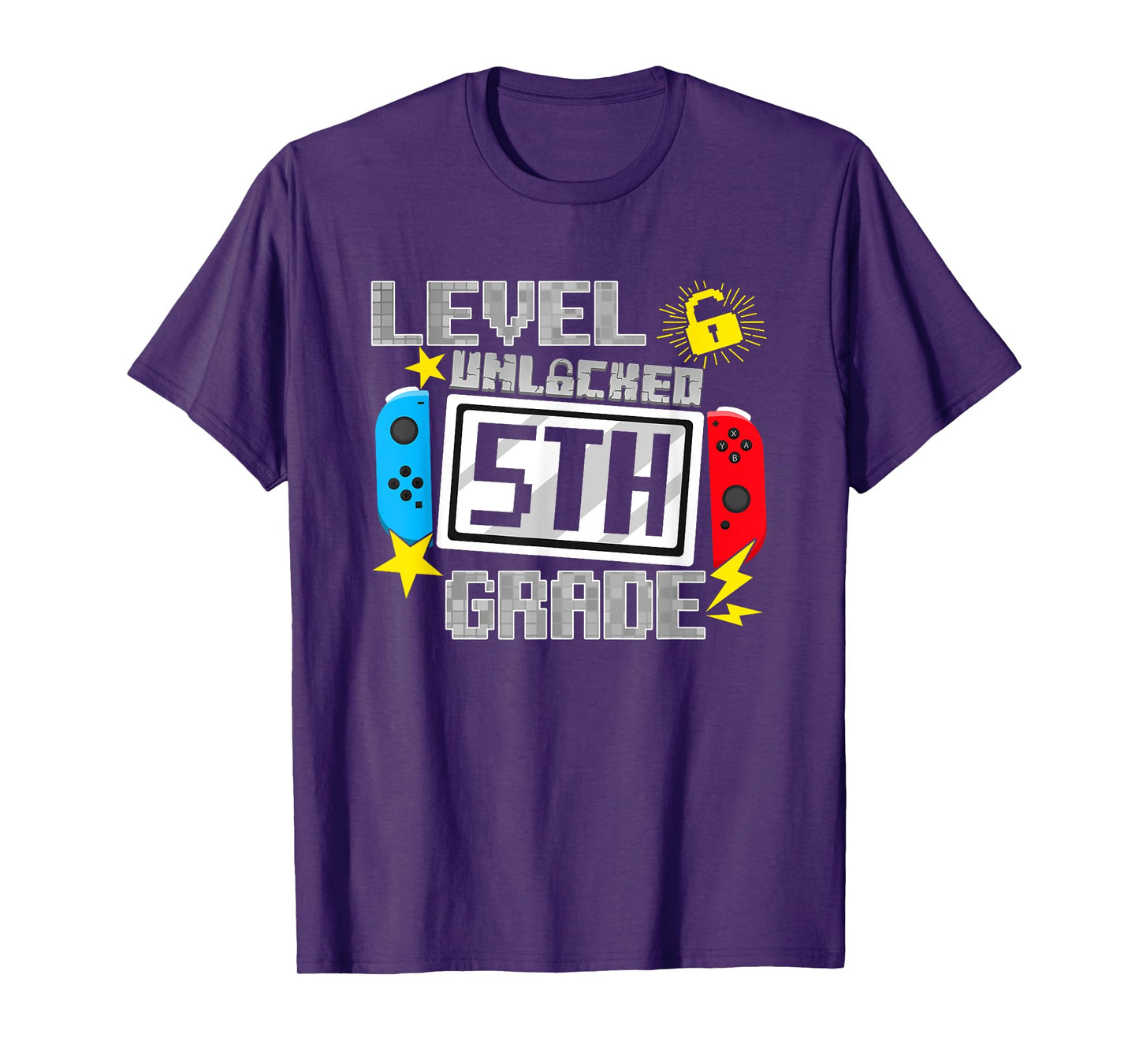 First Day Of 5th Grade Level Unlocked Game Back To School T-Shirt