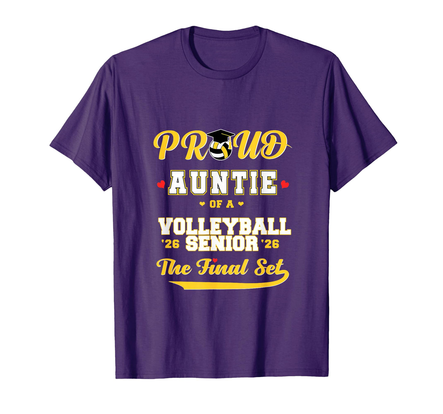 Cool Family '26 Graduation Volleyball Player Auntie T-Shirt